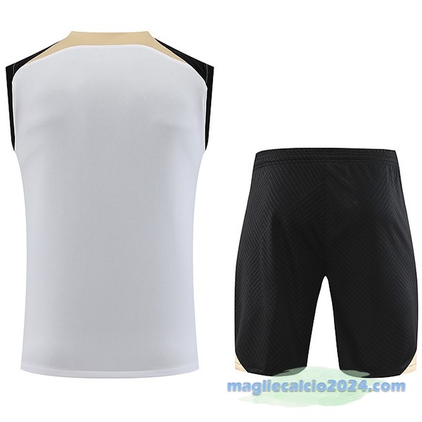 Formazione Senza Maniche Set Completo Chelsea 2023 2024 Bianco II Nero Poco Prezzo