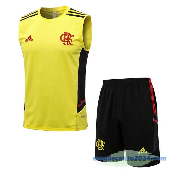 Formazione Senza Maniche Set Completo Flamengo 2022 2023 Giallo Poco Prezzo