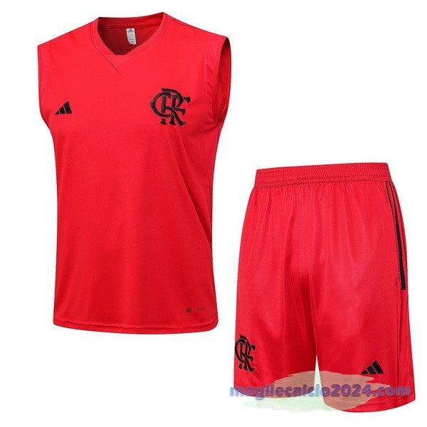 Formazione Senza Maniche Set Completo Flamengo 2023 2024 Rosso Poco Prezzo