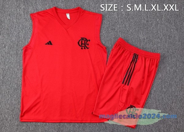 Formazione Senza Maniche Set Completo Flamengo 2023 2024 Rosso Poco Prezzo