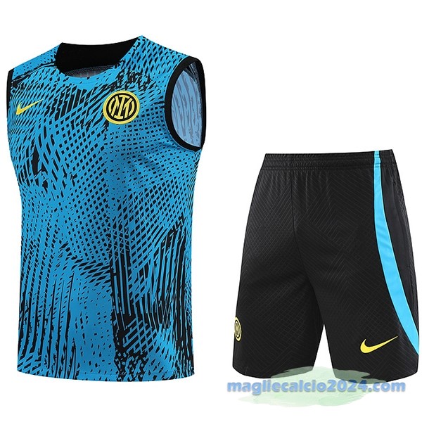 Formazione Senza Maniche Set Completo Inter Milán 2023 2024 Azul Poco Prezzo