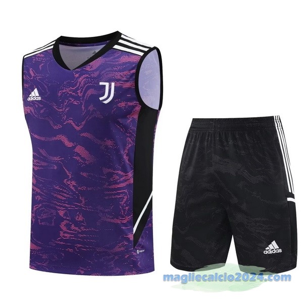 Formazione Senza Maniche Set Completo Juventus 2023 2024 Purpureo Nero Poco Prezzo