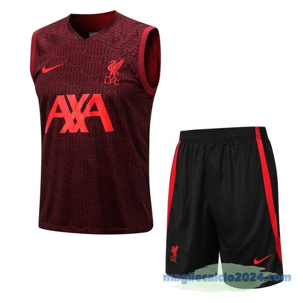 Formazione Senza Maniche Set Completo Liverpool 2022 2023 Rosso Navy Poco Prezzo