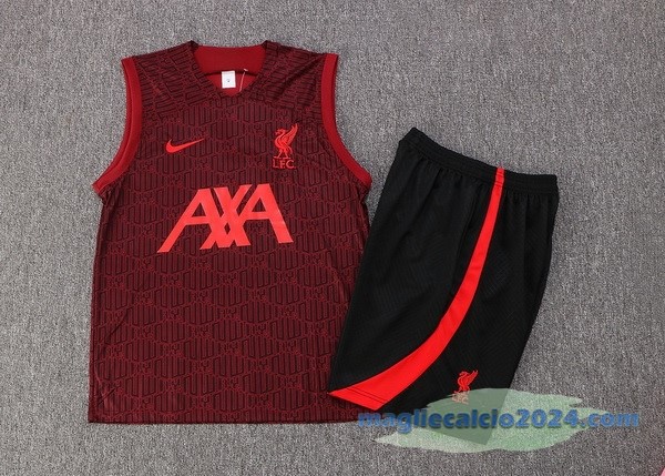 Formazione Senza Maniche Set Completo Liverpool 2022 2023 Rosso Navy Poco Prezzo