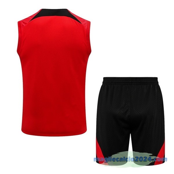 Formazione Senza Maniche Set Completo Liverpool 2022 2023 Rosso Nero Poco Prezzo