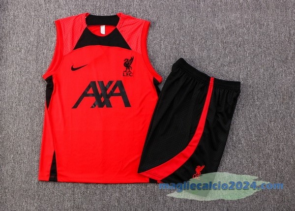 Formazione Senza Maniche Set Completo Liverpool 2022 2023 Rosso Nero Poco Prezzo