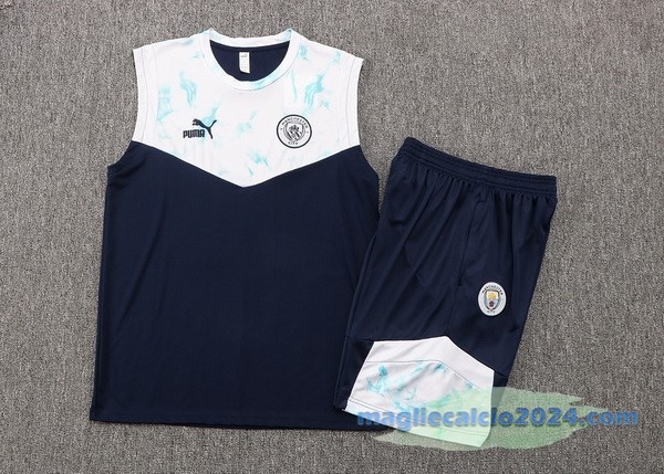 Formazione Senza Maniche Set Completo Manchester City 2022 2023 Azul Bianco Poco Prezzo