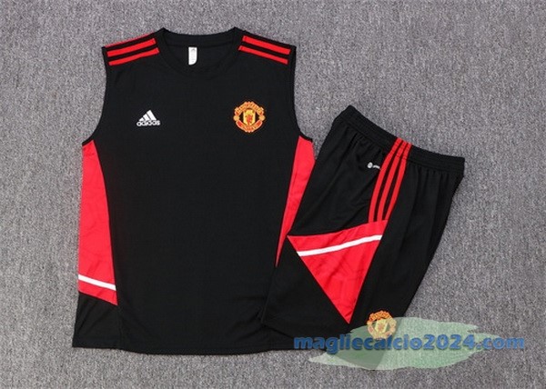 Formazione Senza Maniche Set Completo Manchester United 2022 2023 Rosso II Nero Poco Prezzo