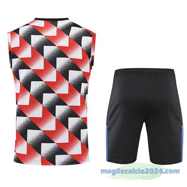Formazione Senza Maniche Set Completo Manchester United 2022 2023 Rosso Nero Poco Prezzo