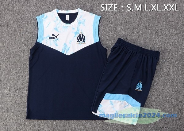 Formazione Senza Maniche Set Completo Marsella 2022 2023 Azul Bianco Poco Prezzo