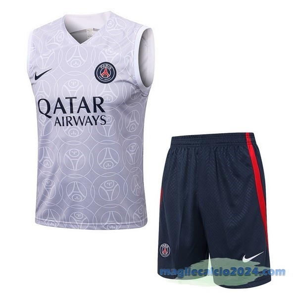 Formazione Senza Maniche Set Completo Paris Saint Germain 2022 2023 Bianco I Azul Poco Prezzo