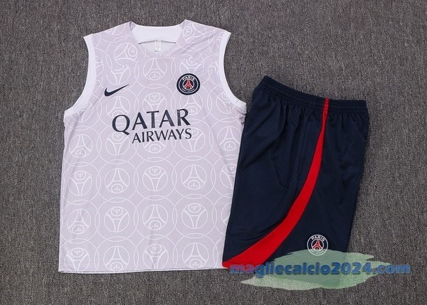 Formazione Senza Maniche Set Completo Paris Saint Germain 2022 2023 Bianco I Azul Poco Prezzo