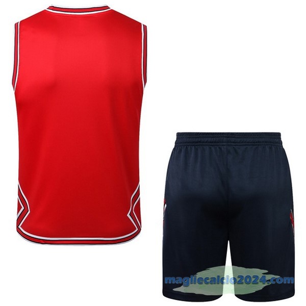 Formazione Senza Maniche Set Completo Paris Saint Germain 2022 2023 Rosso Azul Poco Prezzo