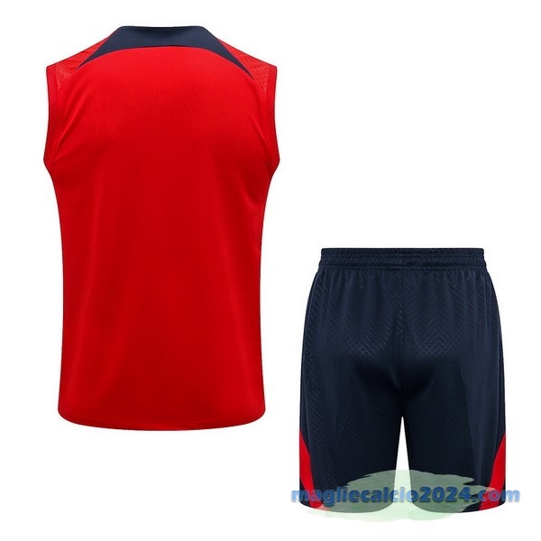 Formazione Senza Maniche Set Completo Paris Saint Germain 2022 2023 Rosso I Azul Poco Prezzo