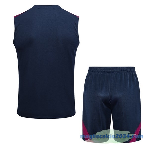Formazione Senza Maniche Set Completo Paris Saint Germain 2023 2024 Azul Navy Poco Prezzo