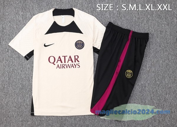 Formazione Senza Maniche Set Completo Paris Saint Germain 2023 2024 Giallo Nero Poco Prezzo
