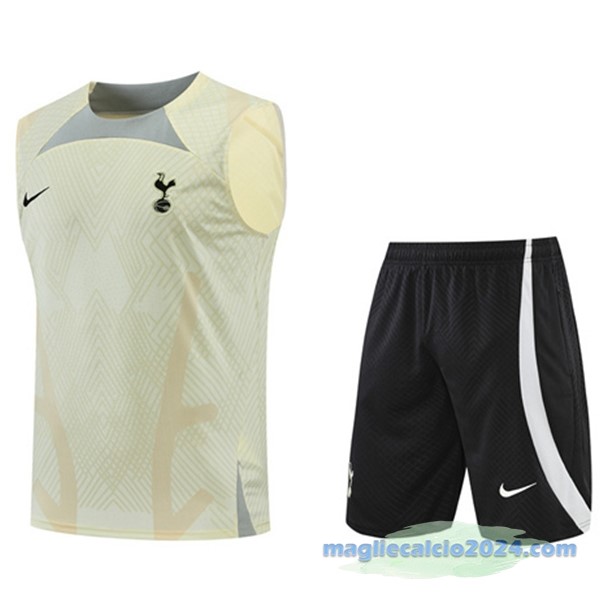 Formazione Senza Maniche Set Completo Tottenham Hotspur 2022 2023 Giallo Nero Poco Prezzo