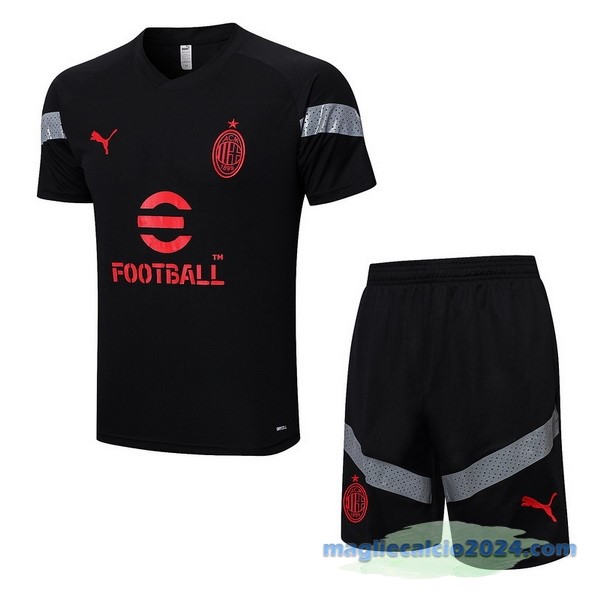 Formazione Set Completo AC Milan 2022 2023 Nero Grigio Poco Prezzo