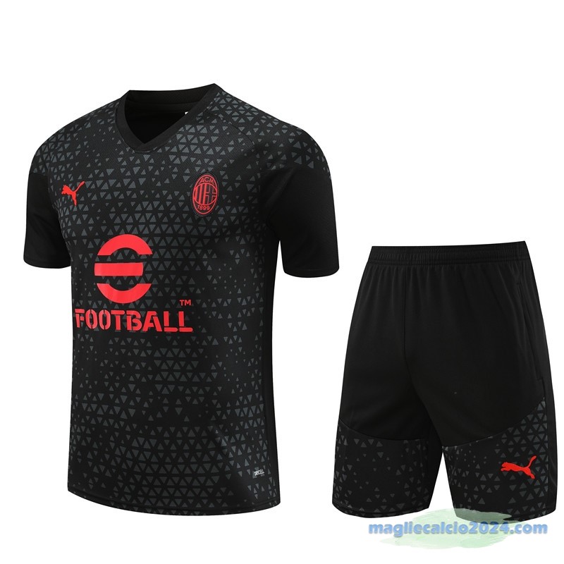 Formazione Set Completo AC Milan 2023 2024 Nero I Rosso Poco Prezzo