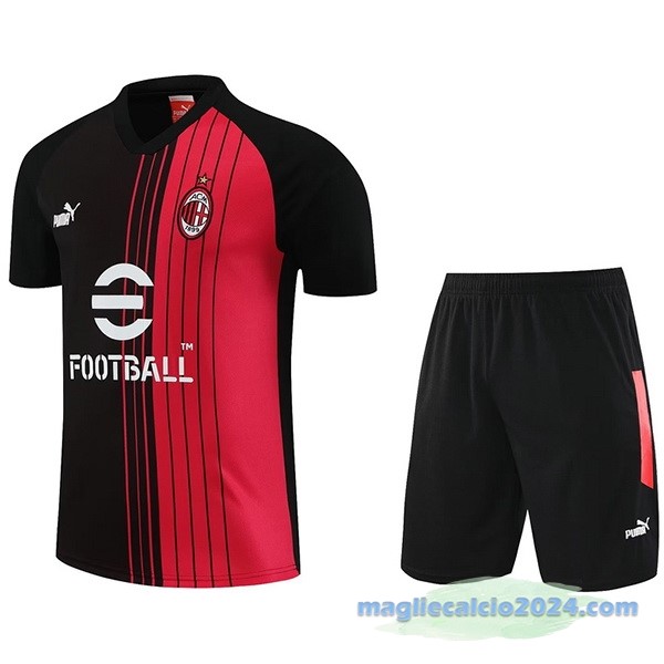 Formazione Set Completo AC Milan 2023 2024 Nero Rosso Poco Prezzo
