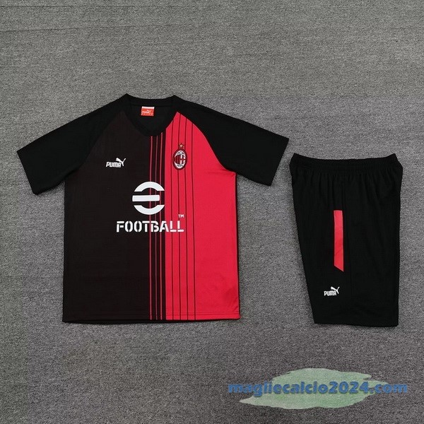 Formazione Set Completo AC Milan 2023 2024 Nero Rosso Poco Prezzo