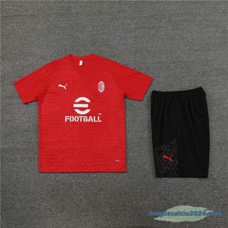 Formazione Set Completo AC Milan 2023 2024 Rosso Nero Poco Prezzo