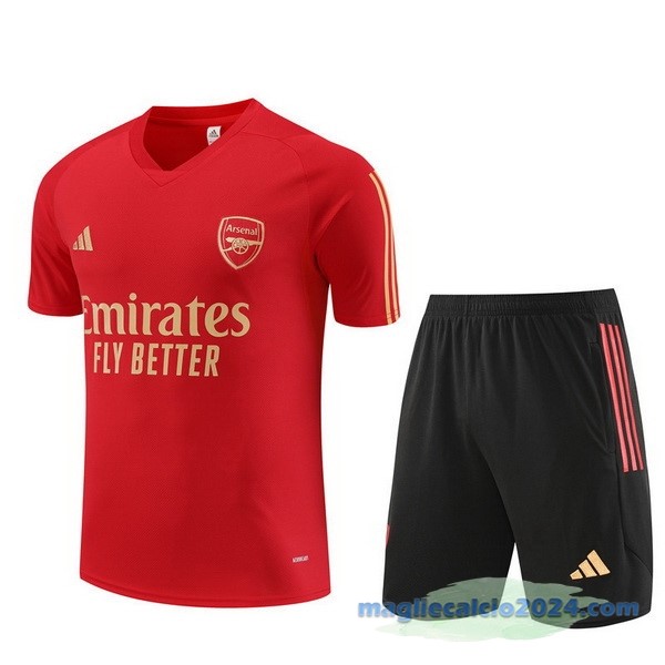 Formazione Set Completo Arsenal 2023 2024 Rosso Nero Poco Prezzo