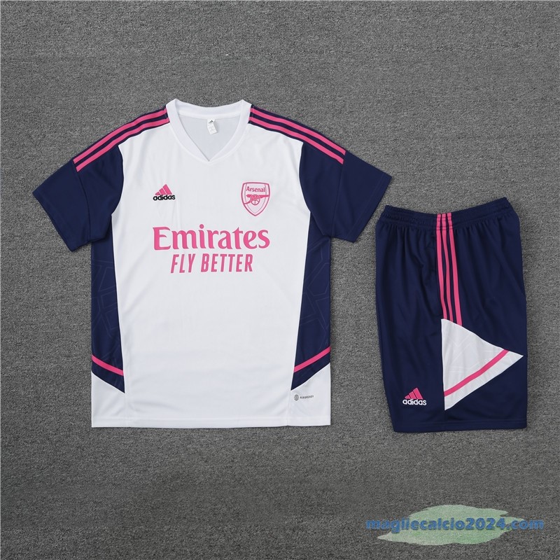 Formazione Set Completo Arsenal Bambino 2022 2023 Bianco Azul Navy Poco Prezzo