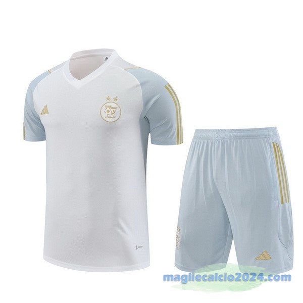 Formazione Set Completo Bambino Algeria 2023 Bianco Grigio Poco Prezzo