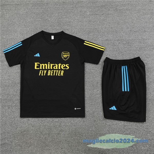 Formazione Set Completo Bambino Arsenal 2023 2024 Nero Giallo Poco Prezzo
