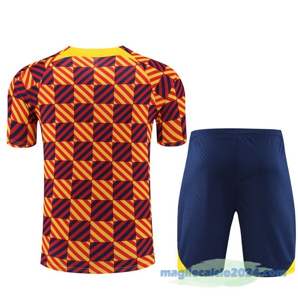Formazione Set Completo Bambino Barcelona 2023 2024 Arancione Azul Poco Prezzo
