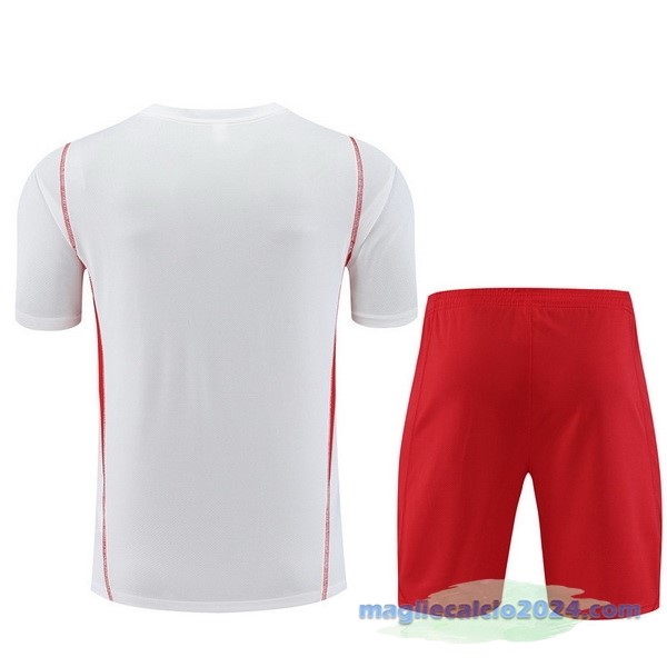 Formazione Set Completo Bambino Flamengo 2023 2024 Bianco Rosso Poco Prezzo