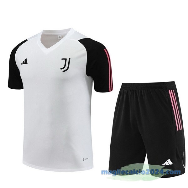 Formazione Set Completo Bambino Juventus 2023 2024 Bianco Nero Rosa Poco Prezzo