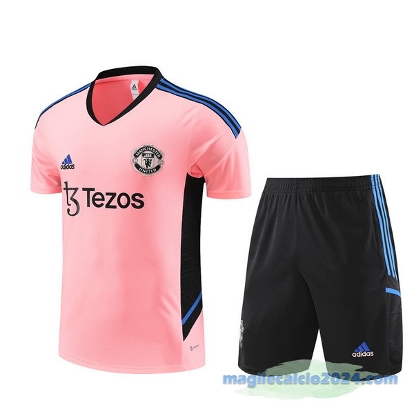 Formazione Set Completo Bambino Manchester United 2022 2023 Rosa II Nero Poco Prezzo