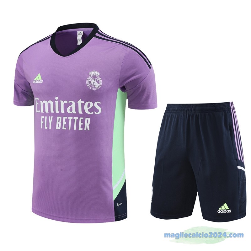 Formazione Set Completo Bambino Real Madrid 2022 2023 Purpureo Nero Poco Prezzo