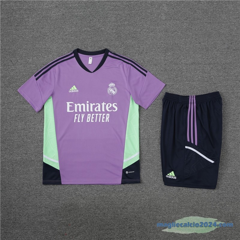 Formazione Set Completo Bambino Real Madrid 2022 2023 Purpureo Nero Poco Prezzo