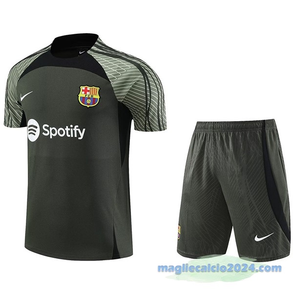 Formazione Set Completo Barcelona 2023 2024 Verde Navy Poco Prezzo