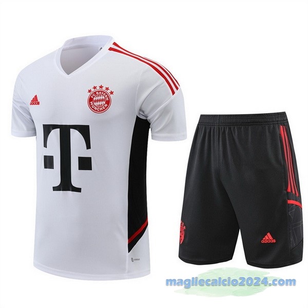 Formazione Set Completo Bayern Múnich 2022 2023 Bianco Nero Poco Prezzo