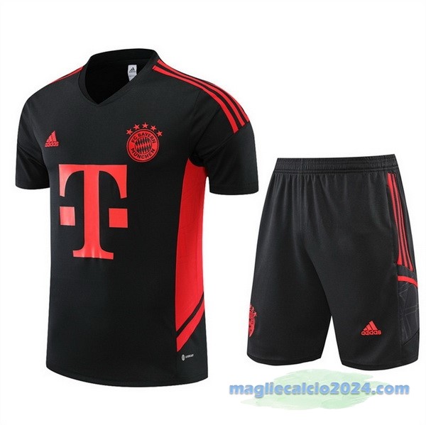Formazione Set Completo Bayern Múnich 2022 2023 Nero II Rosso Poco Prezzo