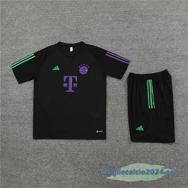 Formazione Set Completo Bayern Múnich 2023 2024 Purpureo Nero Poco Prezzo