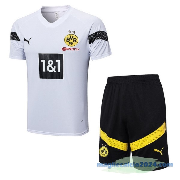 Formazione Set Completo Borussia Dortmund 2022 2023 Bianco Nero Poco Prezzo
