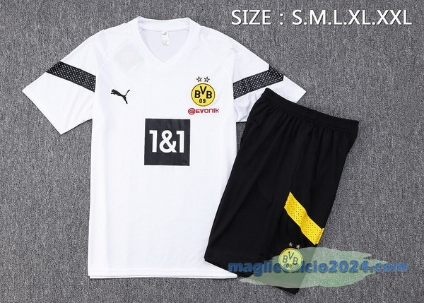 Formazione Set Completo Borussia Dortmund 2022 2023 Bianco Nero Poco Prezzo