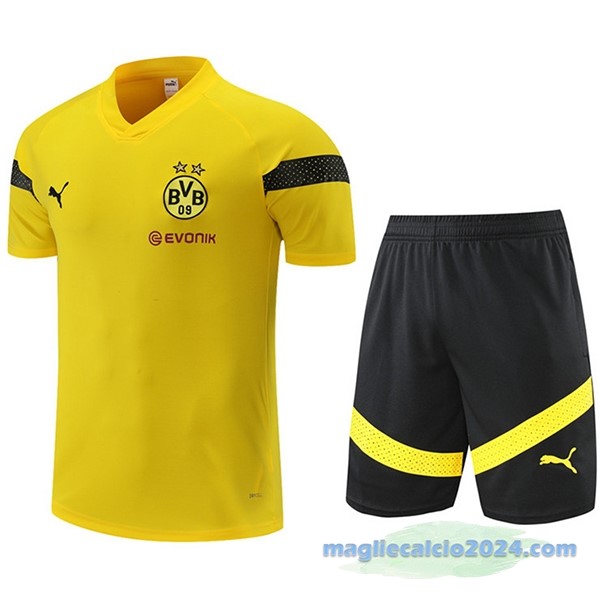 Formazione Set Completo Borussia Dortmund 2022 2023 Giallo II Nero Poco Prezzo