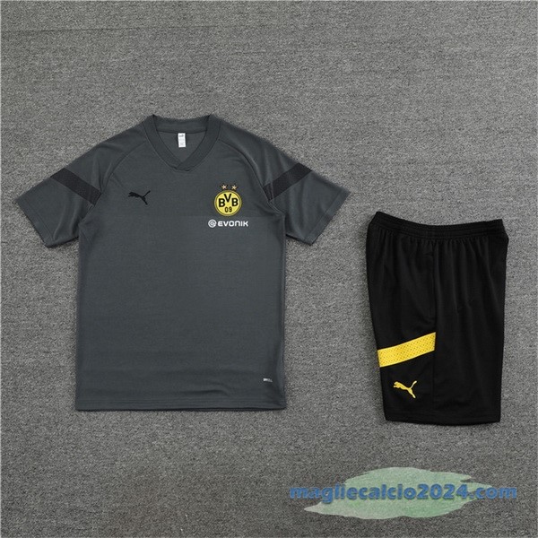 Formazione Set Completo Borussia Dortmund 2022 2023 Grigio II Nero Poco Prezzo