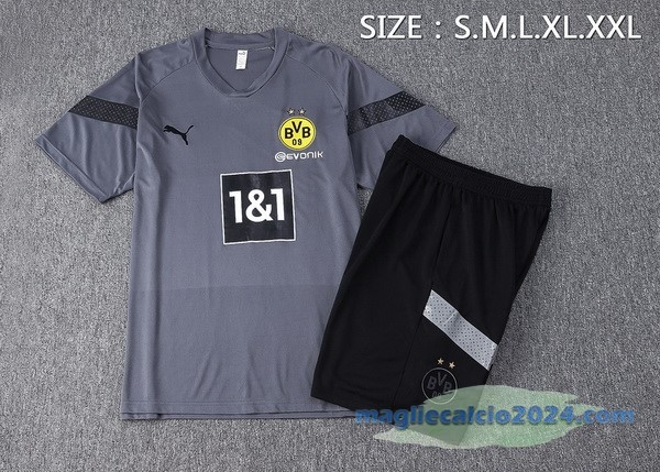 Formazione Set Completo Borussia Dortmund 2022 2023 Grigio I Nero Poco Prezzo