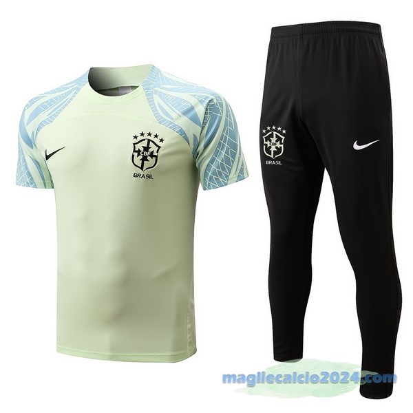 Formazione Set Completo Brasile 2022 Verde II Nero Poco Prezzo