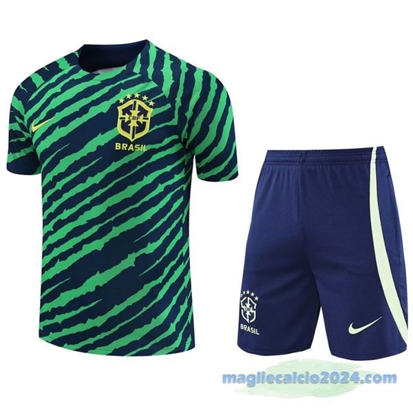 Formazione Set Completo Brasile 2022 Verde Poco Prezzo