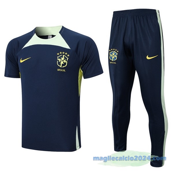 Formazione Set Completo Brasile 2023 Azul Navy I Verde Poco Prezzo