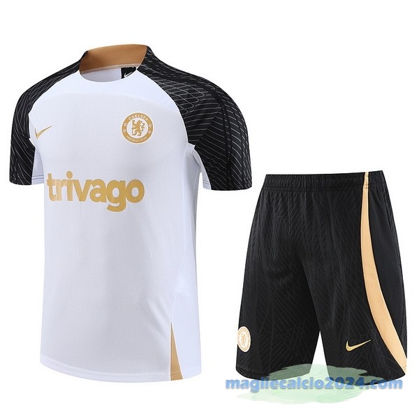 Formazione Set Completo Chelsea 2023 2024 Bianco Nero Poco Prezzo
