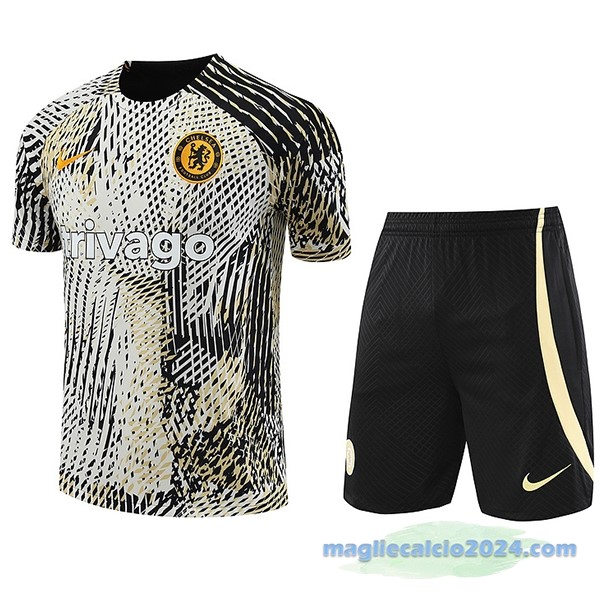 Formazione Set Completo Chelsea 2023 2024 Giallo Nero Poco Prezzo